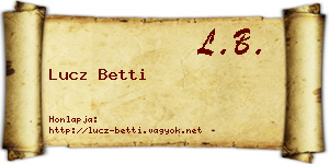 Lucz Betti névjegykártya